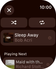 Press the shuffle icon to turn the function on or off. Press the shuffle icon to turn the function on or off.