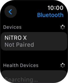 Press the required Bluetooth device. Press the required Bluetooth device.