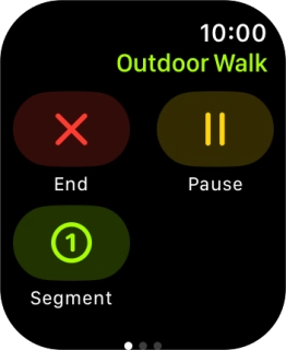 Press End to stop your training activity. Press End to stop your training activity.