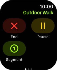 Press End to stop your training activity. Press End to stop your training activity.