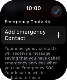 Press Add Emergency Contact and follow the instructions on the screen to key in your emergency info and emergency contacts. Press Add Emergency Contact and follow the instructions on the screen to key in your emergency info and emergency contacts.