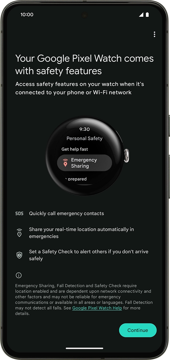 On your phone: Press Continue. On your phone: Press Continue.