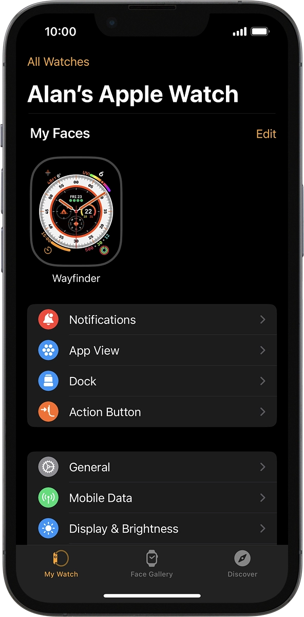 On your phone: Press My Watch. On your phone: Press My Watch.