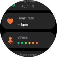 Press Heart rate. Press Heart rate.