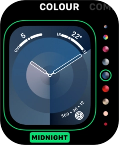 Turn the Digital Crown to change between the different designs. Turn the Digital Crown to change between the different designs.