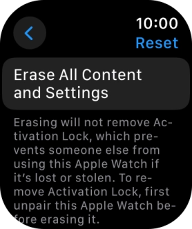 Press Erase All Content and Settings. Press Erase All Content and Settings.