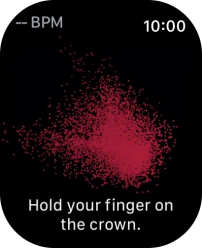 Place your index finger on the Digital Crown while the measurement is done. Place your index finger on the Digital Crown while the measurement is done.