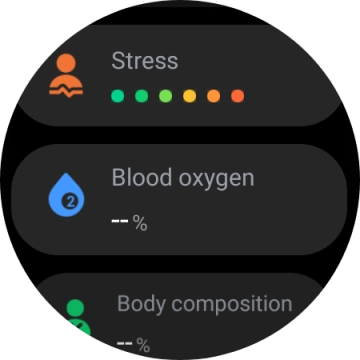 Press Blood oxygen. Press Blood oxygen.