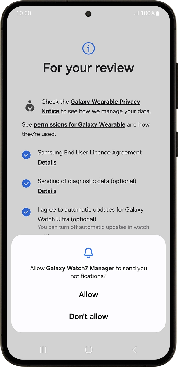 On your phone: Press Allow. On your phone: Press Allow.