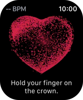 Place your index finger on the Digital Crown while the measurement is done. Place your index finger on the Digital Crown while the measurement is done.