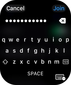 Key in the password for the Wi-Fi network and press Join. Key in the password for the Wi-Fi network and press Join.