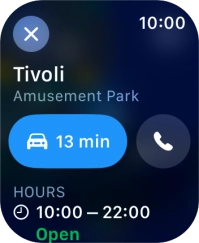 Press the start journey icon. Press the start journey icon.