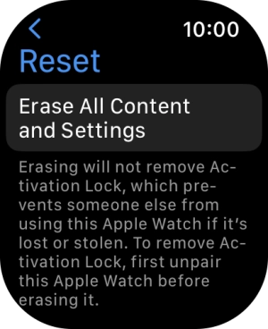 Press Erase All Content and Settings. Press Erase All Content and Settings.