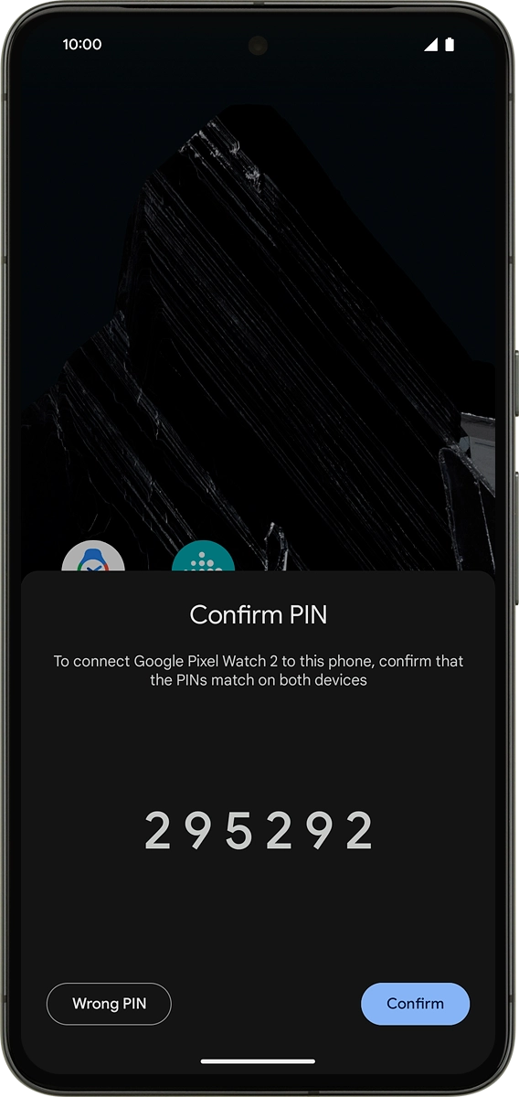 On your phone: Check that the code is identical to the code displayed on your smartwatch. On your phone: Check that the code is identical to the code displayed on your smartwatch.