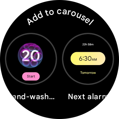 Slide your finger upwards to see the available widgets. Slide your finger upwards to see the available widgets.