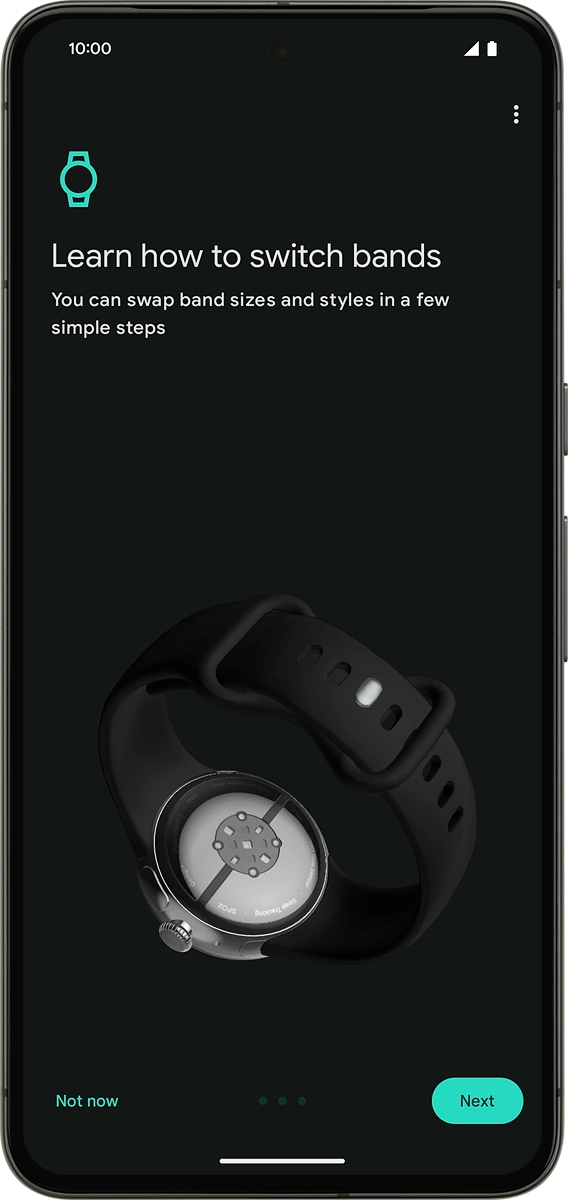 On your phone: Press Not now. On your phone: Press Not now.