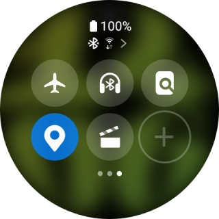 Press the flight mode icon to turn the function on or off. Press the flight mode icon to turn the function on or off.