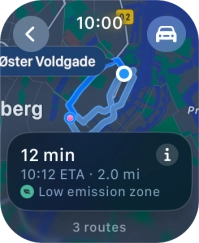 Press the transport type icon. Press the transport type icon.