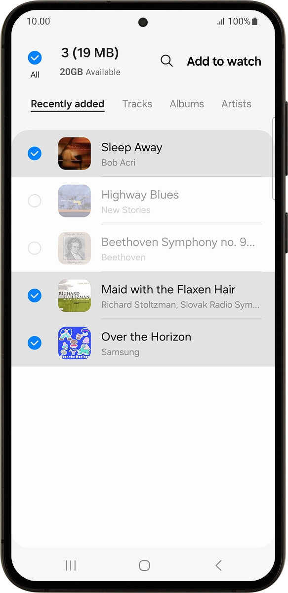 On your phone: Press Add to watch. On your phone: Press Add to watch.