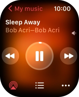 Turn the Digital Crown to select the required volume. Turn the Digital Crown to select the required volume.