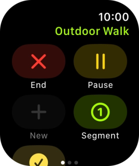 Press End to stop your training activity. Press End to stop your training activity.