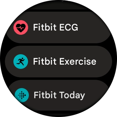 Press Fitbit Exercise. Press Fitbit Exercise.