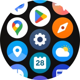 Press the settings icon. Press the settings icon.