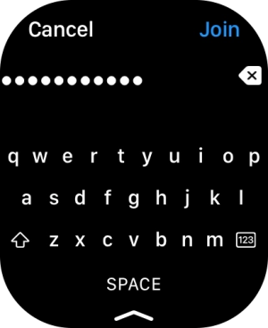 Key in the password for the Wi-Fi network and press Join. Key in the password for the Wi-Fi network and press Join.