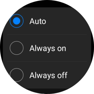 Press the required setting for mobile data usage. Press the required setting for mobile data usage.