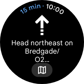 Follow the instructions on the screen to navigate to the selected destination. Follow the instructions on the screen to navigate to the selected destination.