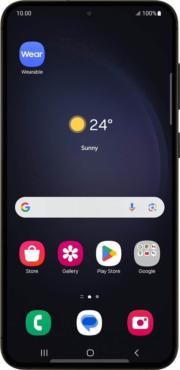 On your phone: Press Wearable. On your phone: Press Wearable.