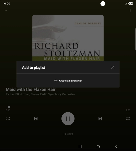 Press Create a new playlist. Press Create a new playlist.