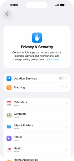 Press Location Services. Press Location Services.