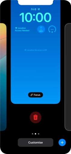 Press the delete icon. Press the delete icon.
