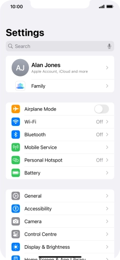 Press Personal Hotspot. Press Personal Hotspot.