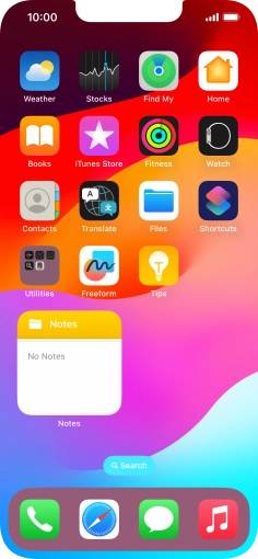 If you're using a Widget Stack: slide up or down on the stack to select the required widget. If you're using a Widget Stack: slide up or down on the stack to select the required widget.