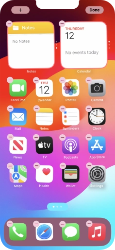 Press the home screen icon. Press the home screen icon.