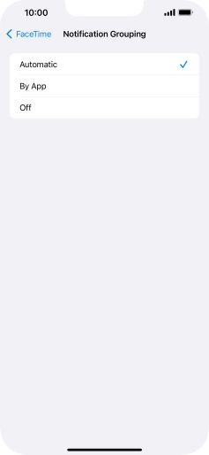 Press the required setting. Press the required setting.