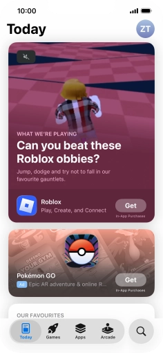 Press the search icon. Press the search icon.