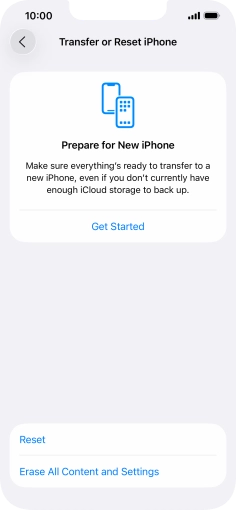 Press Reset. Press Reset.