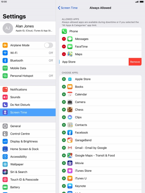 Press Remove. Press Remove.