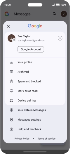 Press Messages settings. Press Messages settings.