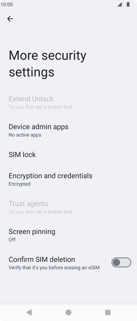 Press SIM lock. Press SIM lock.