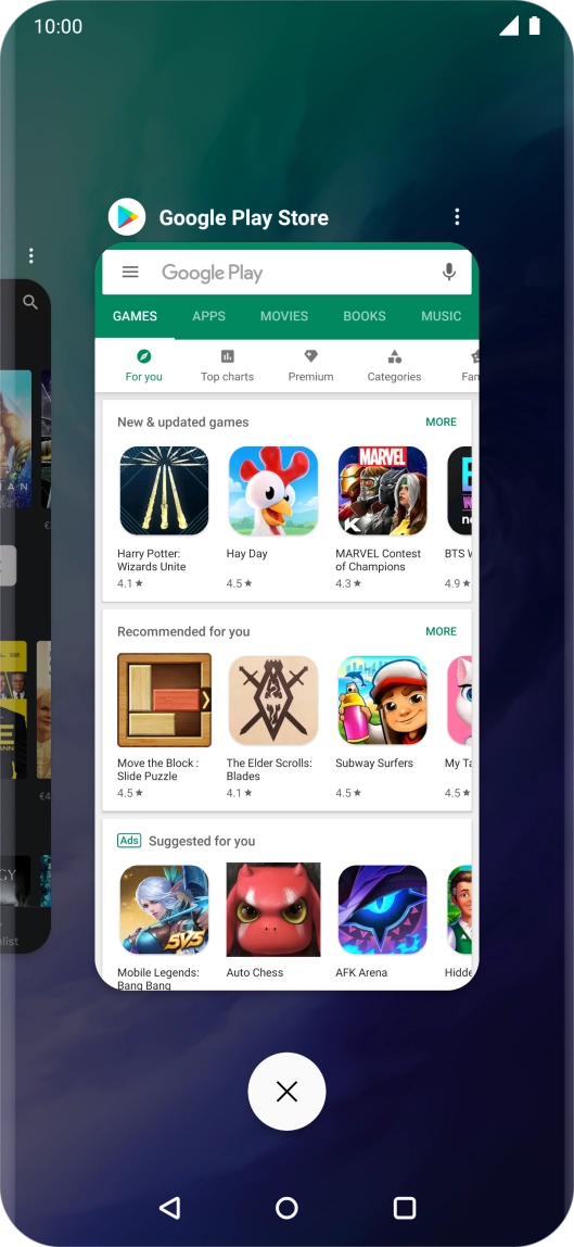 To end one running application, slide your finger upwards on the required application. To end one running application, slide your finger upwards on the required application.