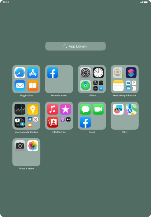 Press the required app. Press the required app.