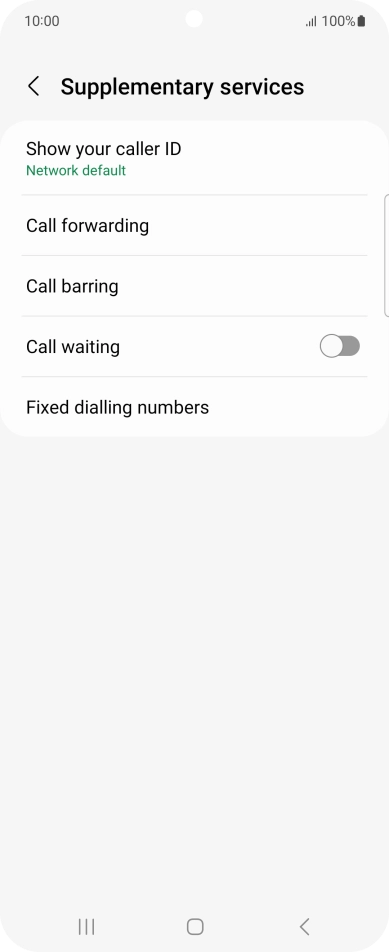 Press Call forwarding. Press Call forwarding.