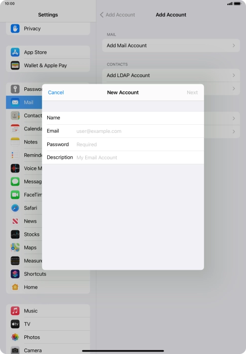Press Email and key in your email address. Press Email and key in your email address.