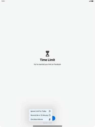 Press the required setting. Press the required setting.