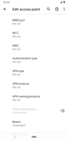 Press MMS port. Press MMS port.