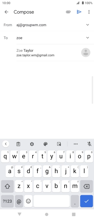 Press the required contact. Press the required contact.